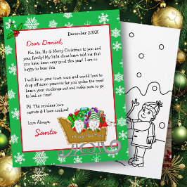 Lámina Carta personalizada de Santa para niños