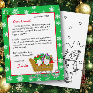 Lámina Carta personalizada de Santa para niños
