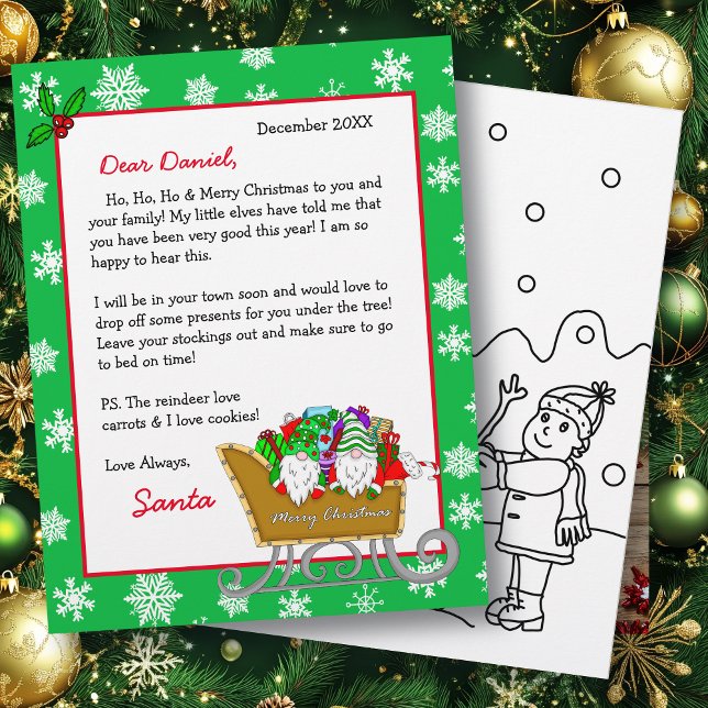 Lámina Carta personalizada de Santa para niños (Subido por el creador)