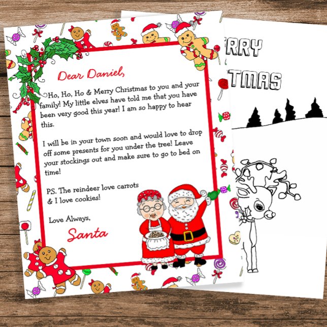 Lámina Carta personalizada de Santa para niños (Subido por el creador)