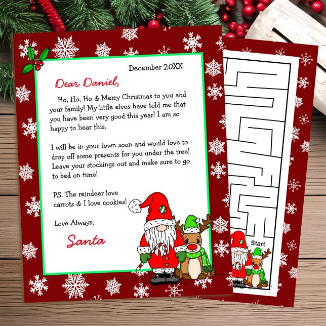 Lámina Carta personalizada de Santa para niños (Subido por el creador)