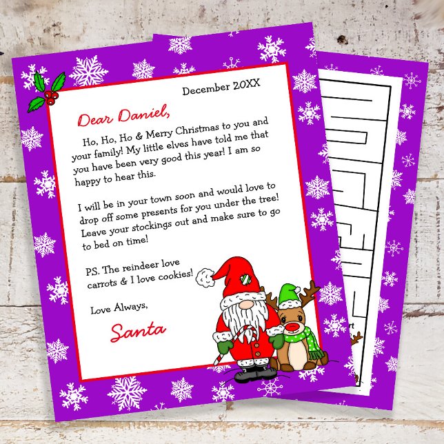 Lámina Carta personalizada de Santa para niños (Subido por el creador)