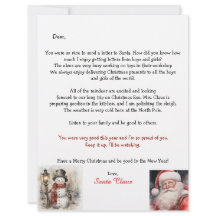 Carta personalizada del muñeco de nieve de Santa