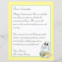 Carta religiosa de conejito de Pascua para tu viaj