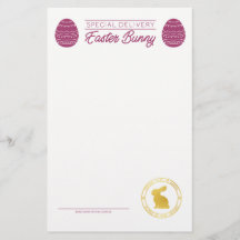 Carta Rosa Del Bunny Blank De Pascua