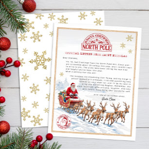 Lámina Carta Santa personalizada para niños