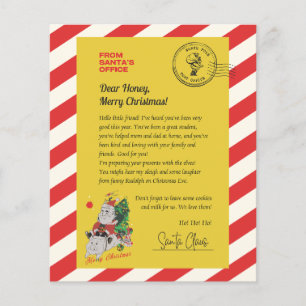 Lámina Carta Santa personalizado para niños