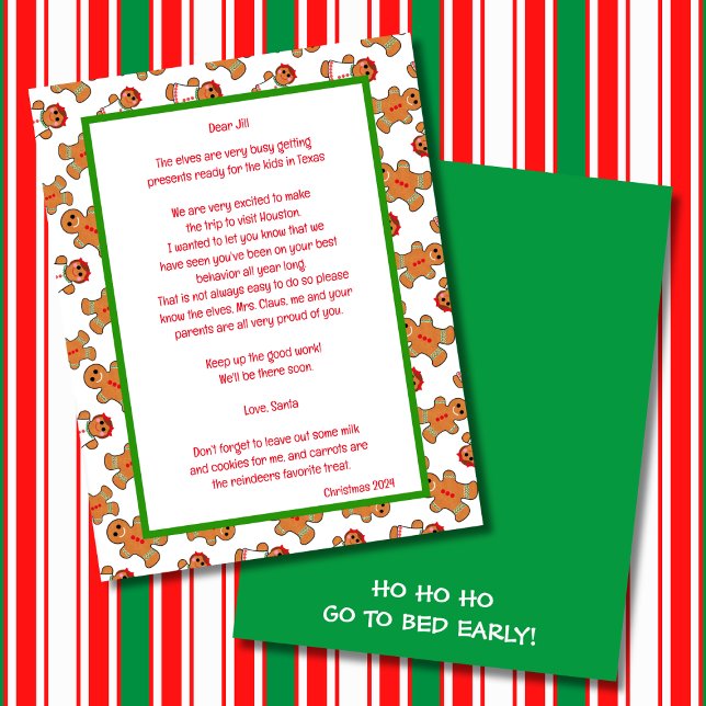 Lámina Carta temática de pan de jengibre de Santa Claus (Subido por el creador)