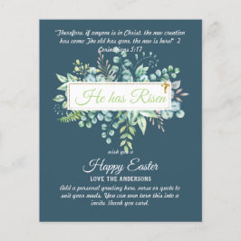 Lámina Cartas católicas de EASTER Cita de la Biblia Versa