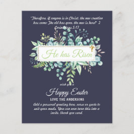 Lámina Cartas católicas de EASTER Cita de la Biblia Versa