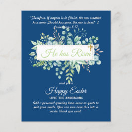 Lámina Cartas católicas de EASTER Cita de la Biblia Versa