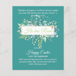 Lámina Cartas católicas de EASTER Cita de la Biblia Versa