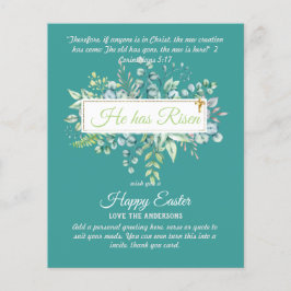 Lámina Cartas católicas de EASTER Cita de la Biblia Versa
