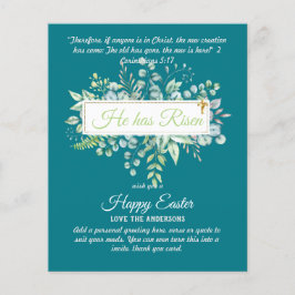 Lámina Cartas católicas de EASTER Cita de la Biblia Versa