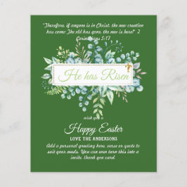 Lámina Cartas católicas de EASTER Cita de la Biblia Versa