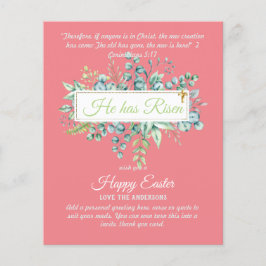 Lámina Cartas católicas de EASTER Cita de la Biblia Versa