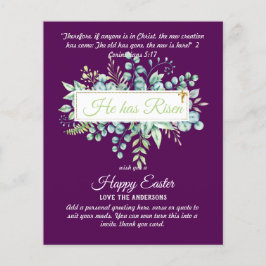 Lámina Cartas católicas de EASTER Cita de la Biblia Versa