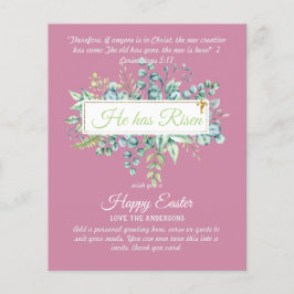 Lámina Cartas católicas de EASTER Cita de la Biblia Versa