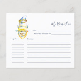 Lámina Cartas de recetas de cocina para pescado tropical