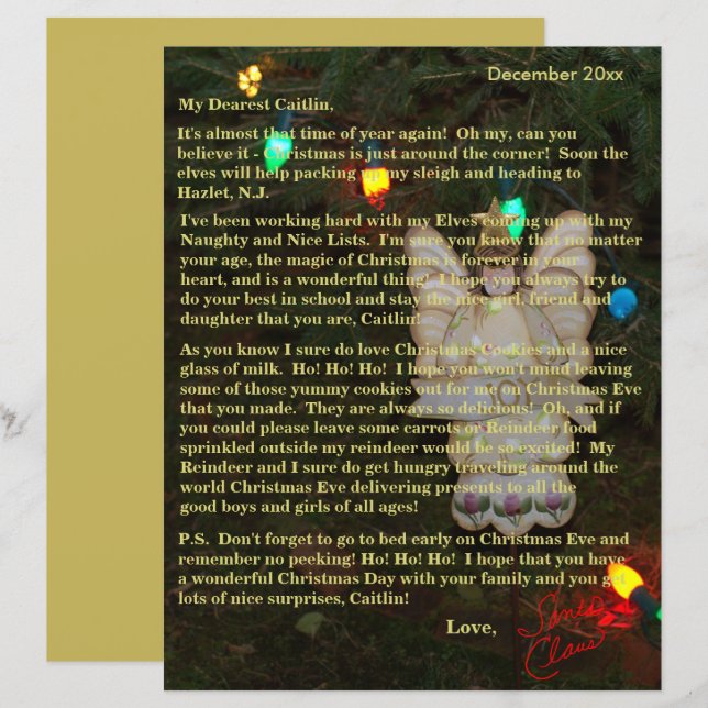 Lámina Cartas de Santa Angel iluminan a niños mayores (Anverso / Reverso)