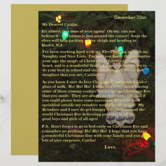 Lámina Cartas de Santa Angel iluminan a niños mayores (Anverso / Reverso)