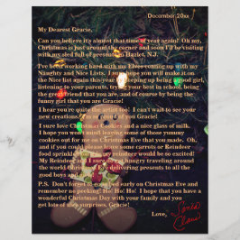 Lámina Cartas de Santa Gingerbread Man Tree Lights