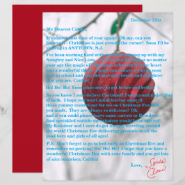 Lámina Cartas del Ornamento Rojo de Santa Tweens