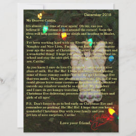 Lámina Cartas personalizadas de Santa Angel Lights