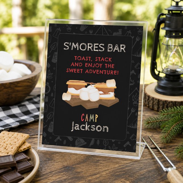 Lámina Cartel de barra de S'mores para fiesta de cumpleañ (Subido por el creador)