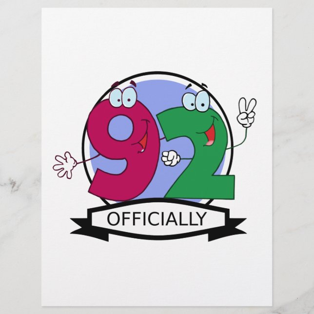 Lámina Cartel oficial de cumpleaños 92 (Anverso)