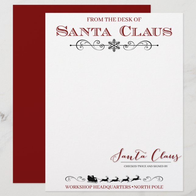 Lámina Cartel oficial "De la mesa de Santa Claus" (Anverso / Reverso)