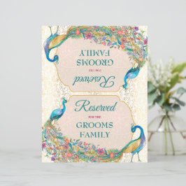 Lámina Cartel reservado del boda hindú de Peacock