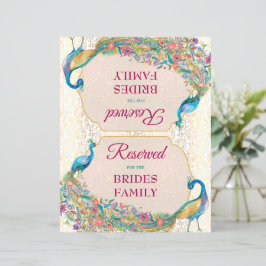 Lámina Cartel reservado del boda hindú de Peacock