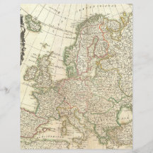 Cartografía geográfica mapa antiguo Europa vintage