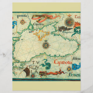 Lámina Cartografía geográfica mapa antiguo Europa vintage