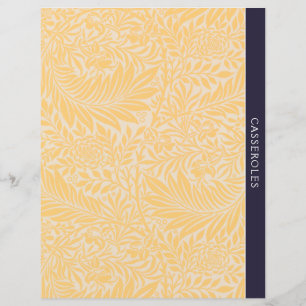 Lámina Casserolas Divisor de recetas Vintage Gold Flo