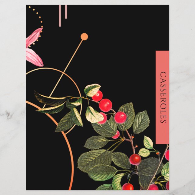 Lámina Casserolas | Inserción de receta | Cerezas negras  (Anverso)