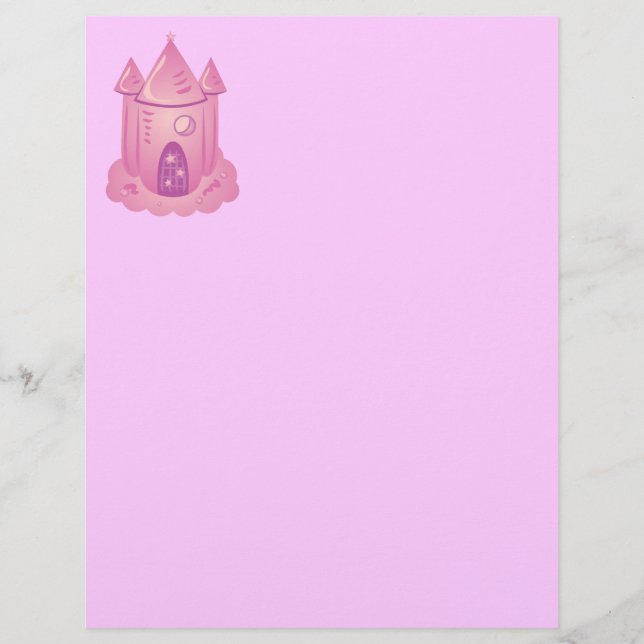 Lámina Castillo de cuento de hadas rosa (Anverso)