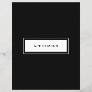 Lámina Categoría de receta Aperitivos Blanco y negro