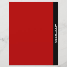 Lámina Categoría de receta | Apetizador | Blanco y negro 