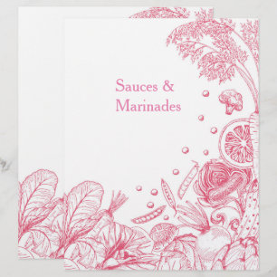 Lámina Categoría de Receta de Verduras Pintas a Mano