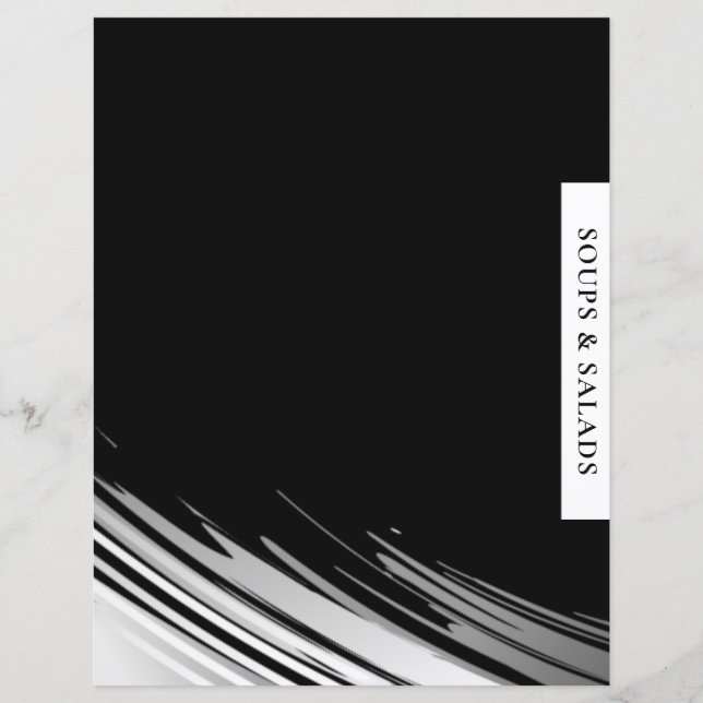 Lámina Categoría de receta | Sopas y ensaladas | Blanco y (Anverso)