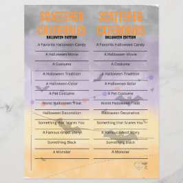 Lámina Categorías dispersas - Edición de Halloween