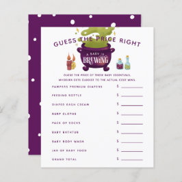 Lámina Cauldron Baby Shower de bruja adivina el precio co