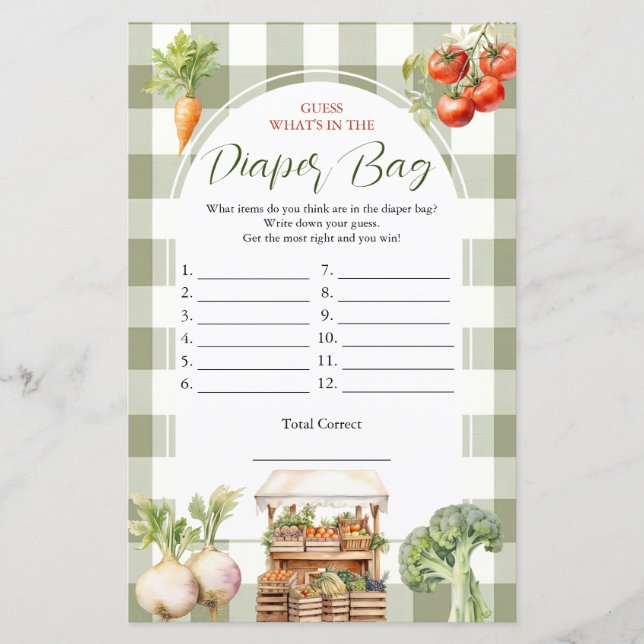 Lámina Caza de bolsa de pañales de mercado fresco de prod (Anverso)