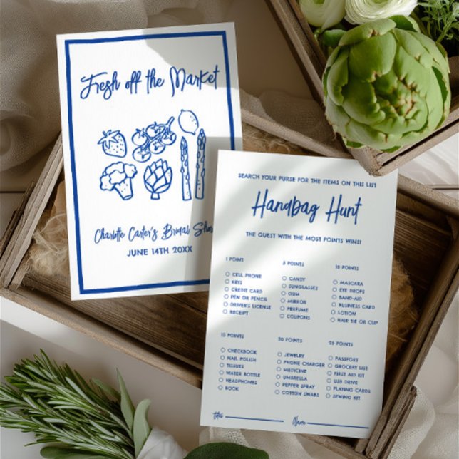 Lámina Caza de Carteras Acaba de Llegar del Mercado Juego (Handbag Hunt Fresh Off The Market Shower Game)