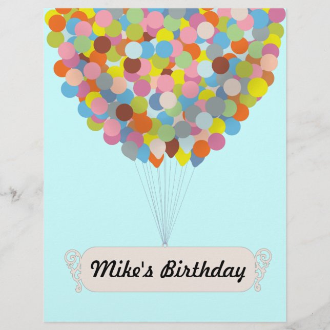 Lámina Celebración de globos (Anverso)