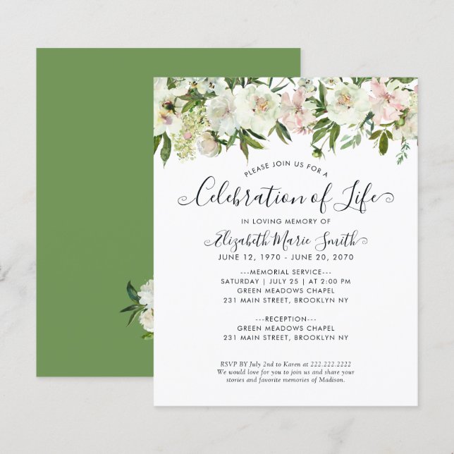 Lámina Celebración de la invitación a conmemorar el funer (Anverso / Reverso)