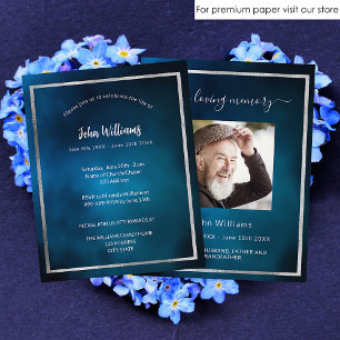 Lámina Celebración de la invitación a la foto azul del fu