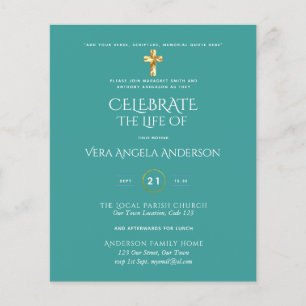 Lámina Celebración de la Vida Católica Funeral Memorial I